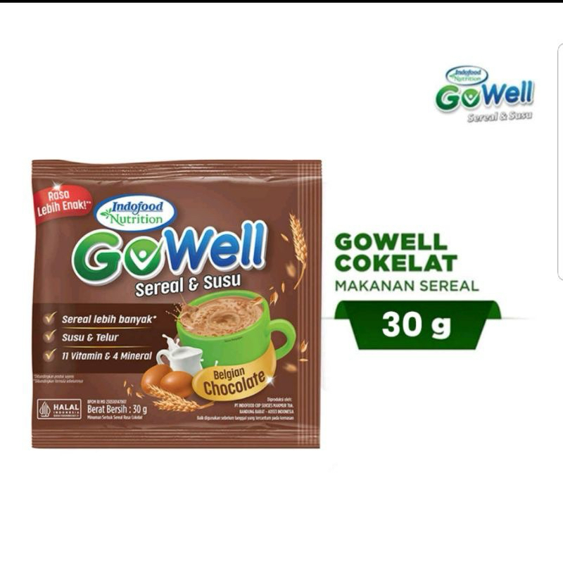 

Gowell minuman cereal 1 renceng isi 10 sachet