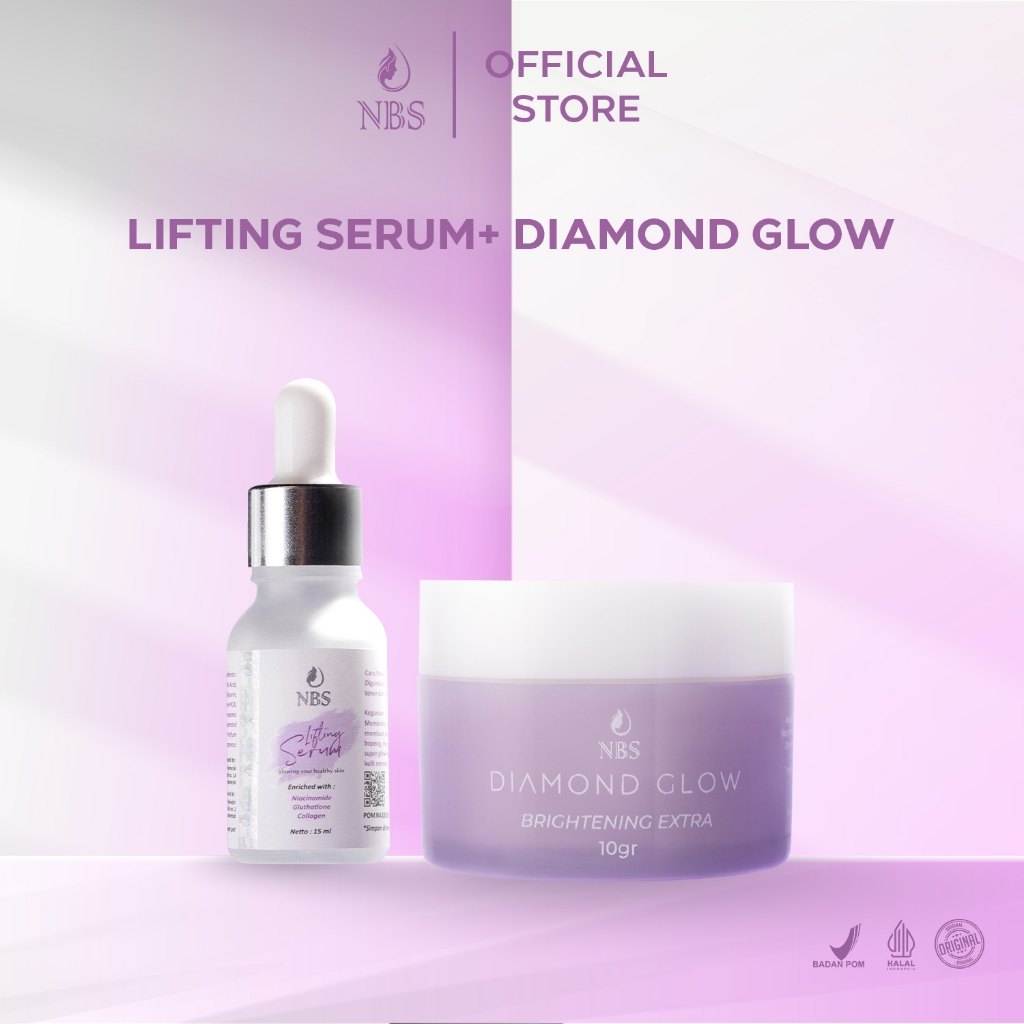 NBS For Flek Series Serum And Cream Diamond Gold Perawatan Pencerah Dan Penghilang Noda Hitam