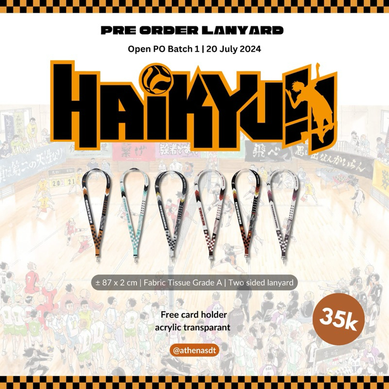 

[READ DESCRIPTION] PO Lanyard Haikyuu by @athenasdt