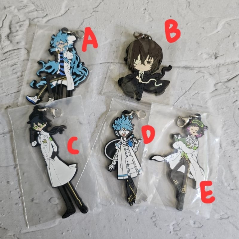 merch rubber keychain mix bsd dazai twisted idia malleus lilia