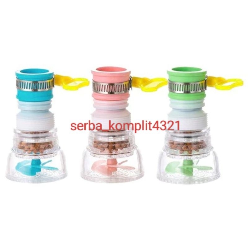 filter kran air + klem + batu kincir sambungan fleksibel kipas saringan kincir putar kran