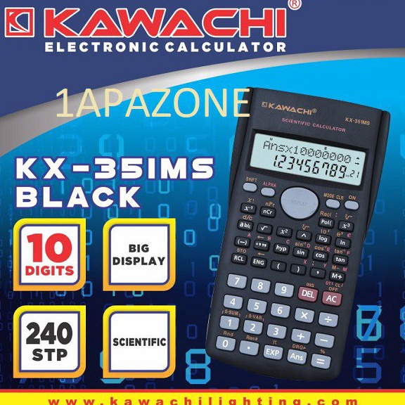 

KODE X55I Kalkulator scientific KX351MS BLACK KAWACHI