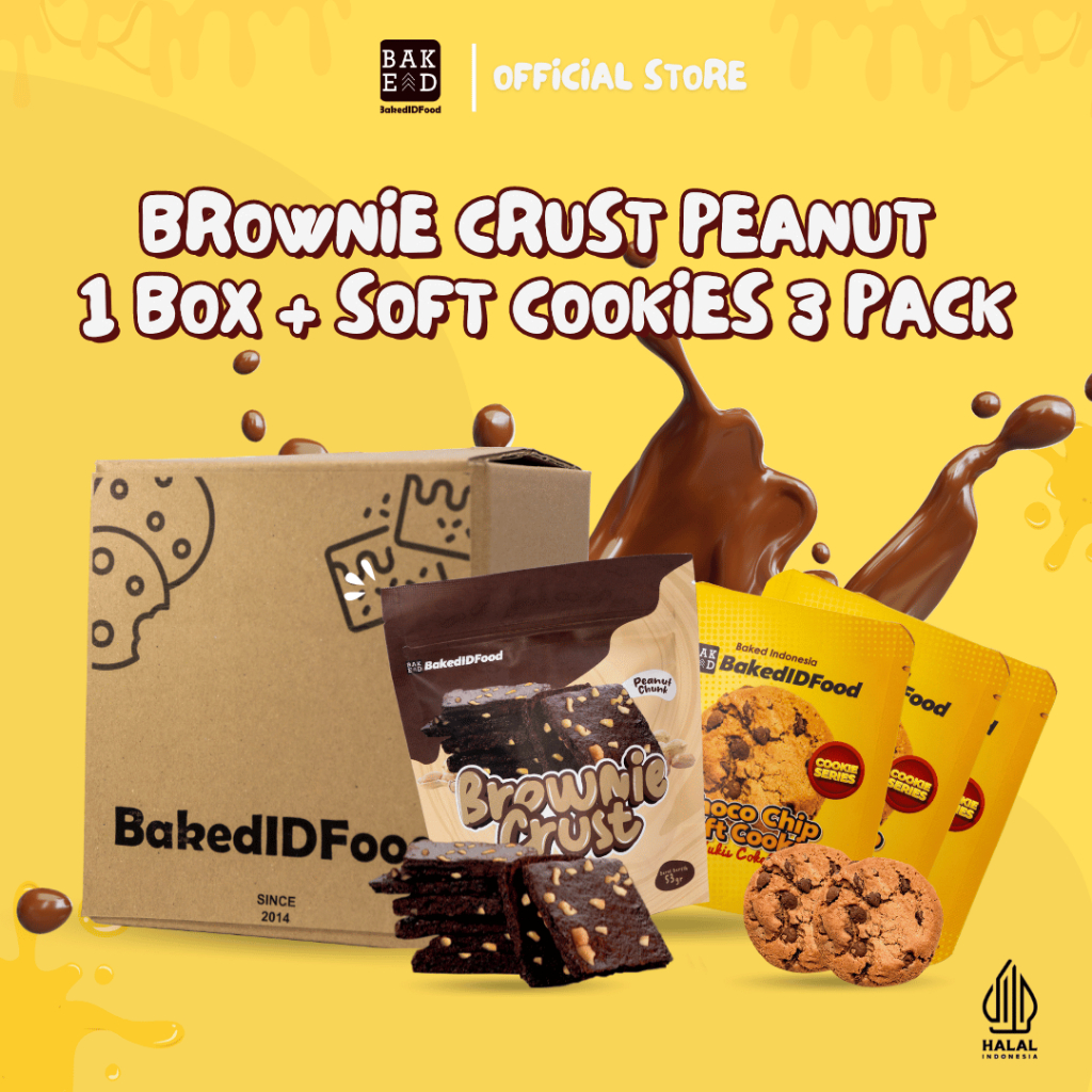 

Brownie Crust Peanut 1 Box + Soft Cookies 3 Pack