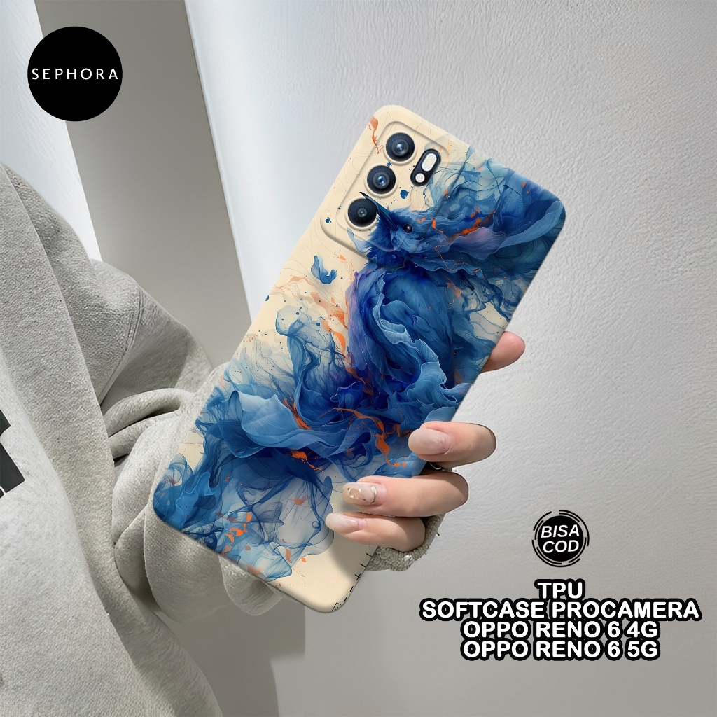 Softcase Oppo Reno 6 Terbaru - Fashion Case Abstrak - Case Oppo Reno 6 - Case Pro Camera - Casing Op