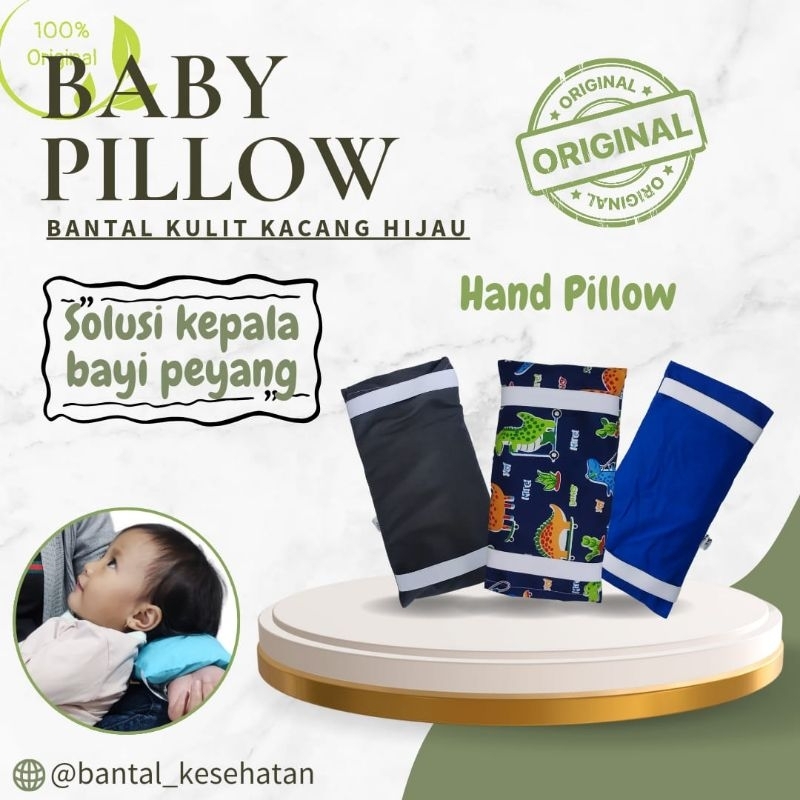 Hand Pillow Bayi Anti Peyang Kulit Kacang Hijau JunDW