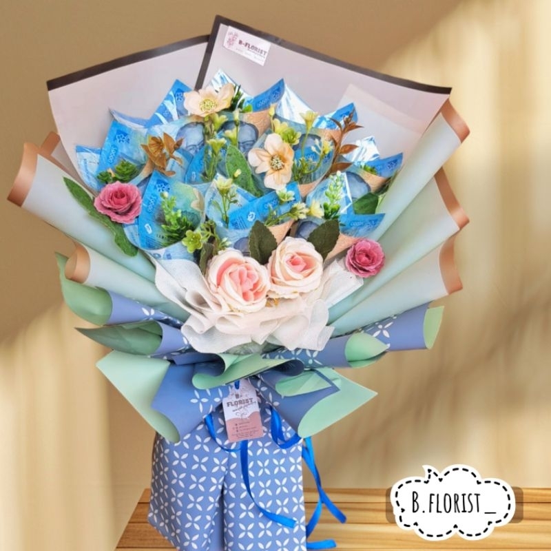 buket bunga uang (harga jasa)