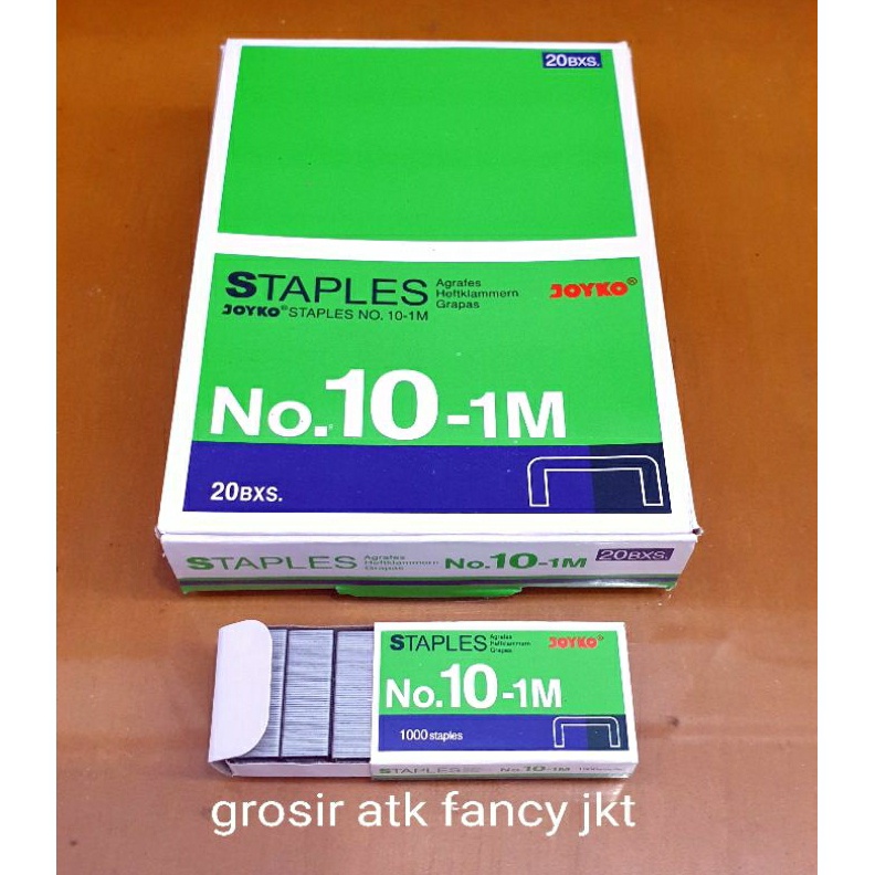 

KODE V1N 1 dus 2 pak kecil 11M Staples Steples Isi Stapler Stepler Jepretan Neces Joyko No 1 1M Kecil 2 pak kecil