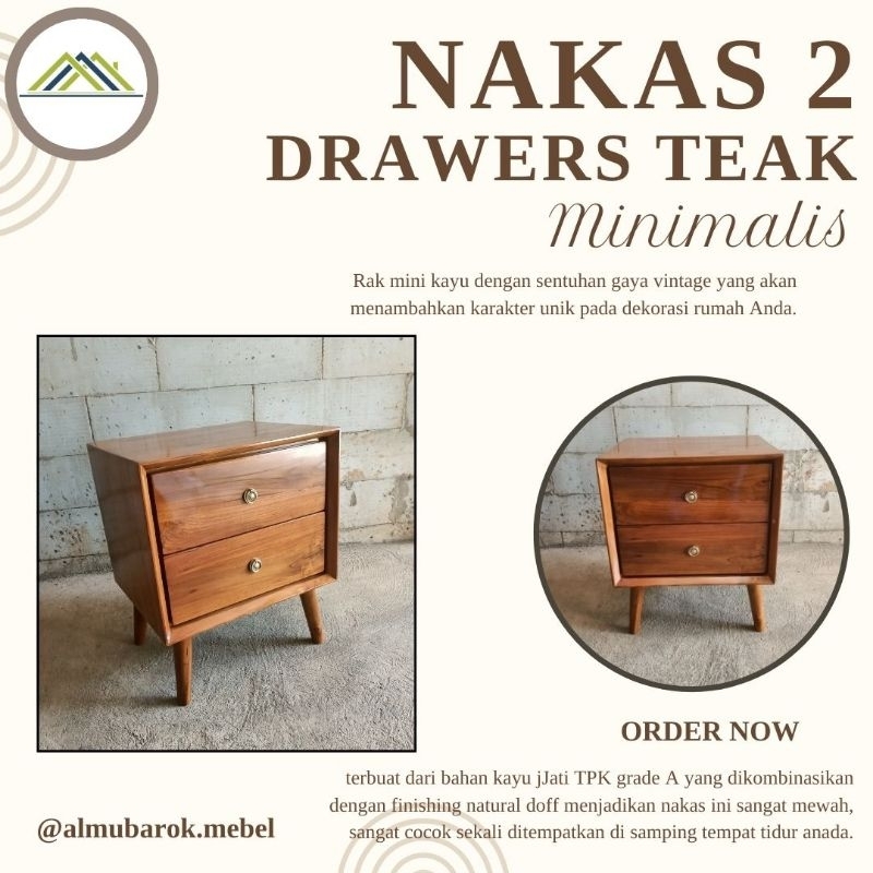 Nakas Retro Minimalis Jati Jepara // Nakas Minimalis Jati