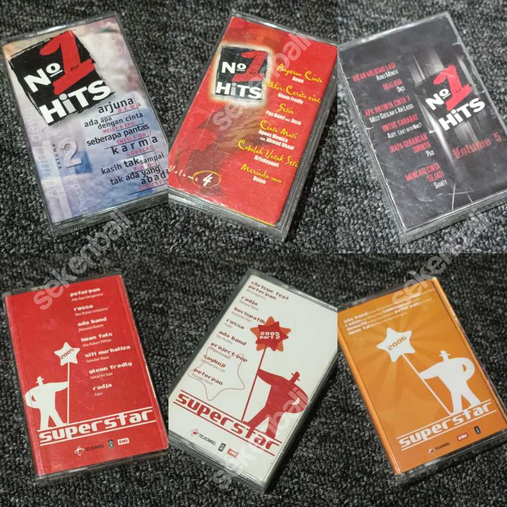 Kaset Pita Kumpulan Lagu Hits Indonesia 2000an - Kaset Tape Bekas Original Kaset Pita Lagu Indonesia