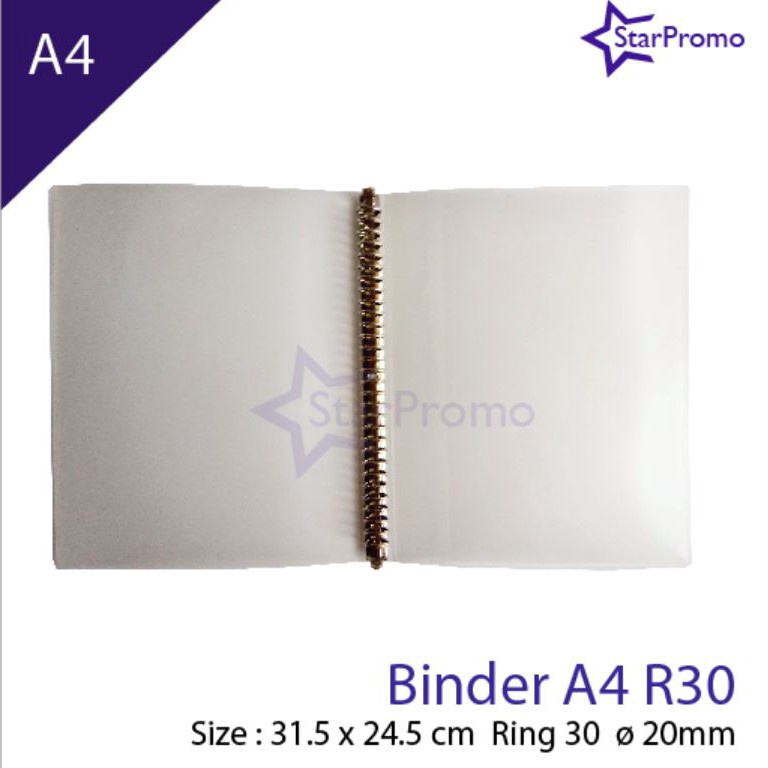 

KODE V2P Binder Plastik A4 Translucent Ring 3 untuk Looseleaf Binder Kuliah