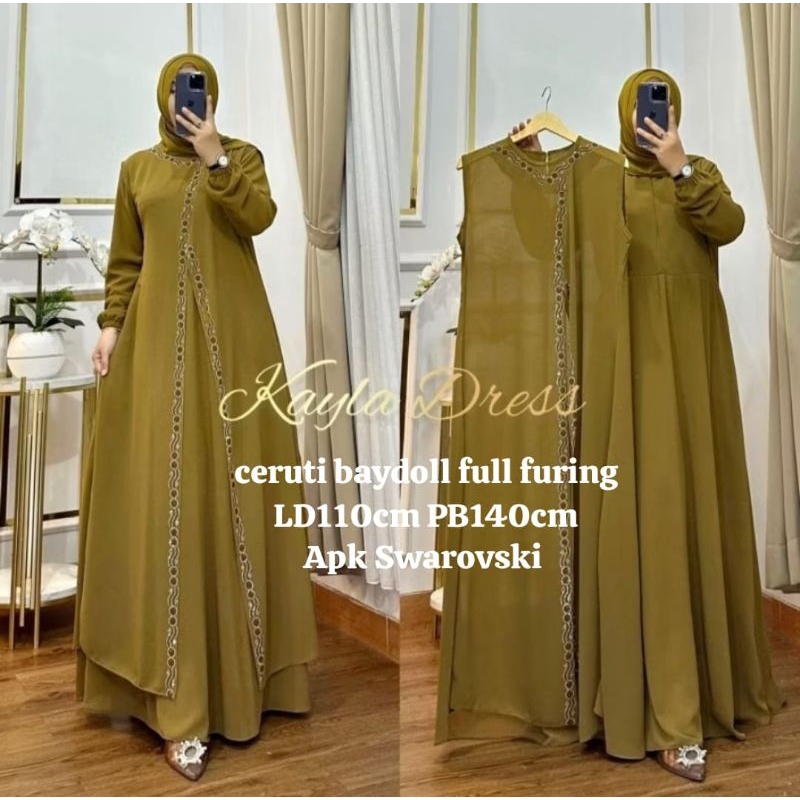Jiran Set 4/jiran set 3/Jiran set 5/Jiran set 7/Jiran Set 6/set gamis 2in1 terbaru/Kayla Dress Set o