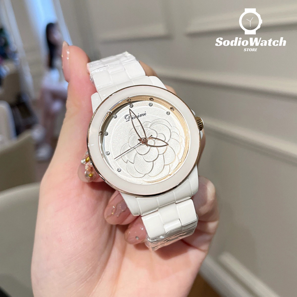 Jam Tangan Wanita Original Anti Air Elegan Fashion Mewah Tali Keramik Jam Tangan Cewek Keramik Alexa