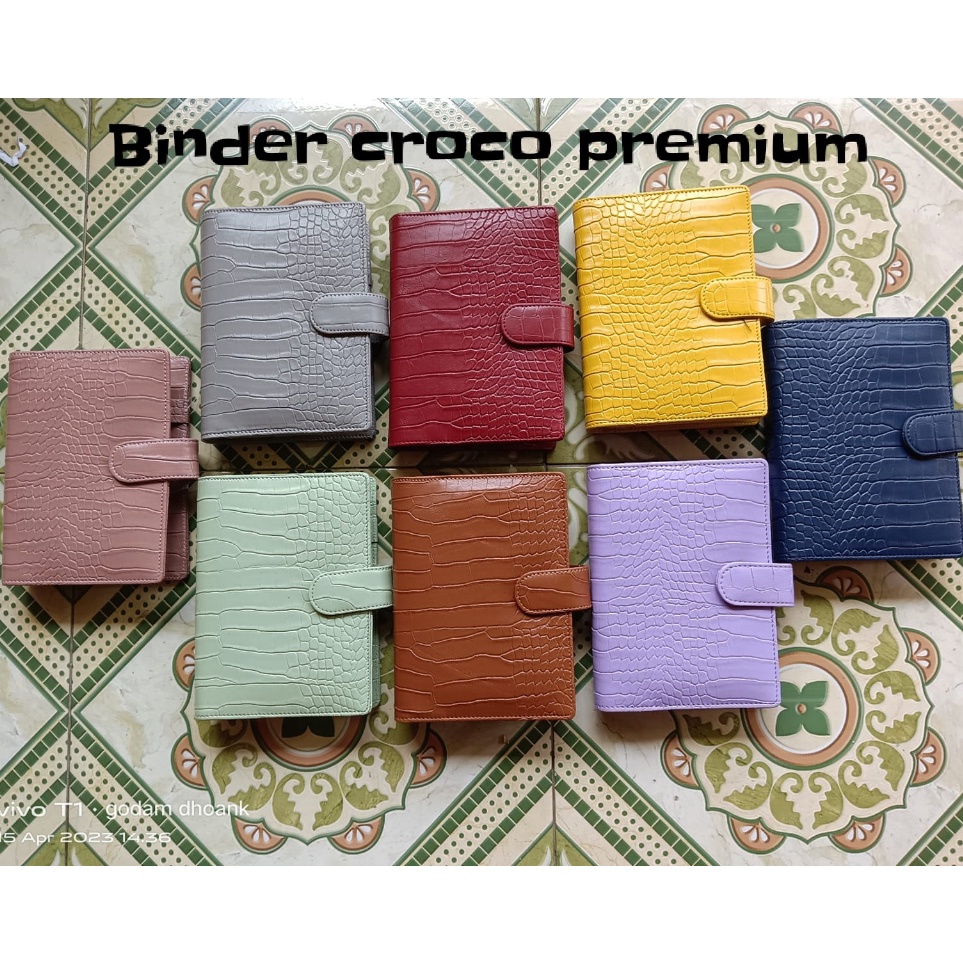 

KODE N32Z Binder Polos Eksklusif Croco A6 6Ring 9 WARNA Agenda A6 Croco 6 Ring Binder Organizer Berkualitas