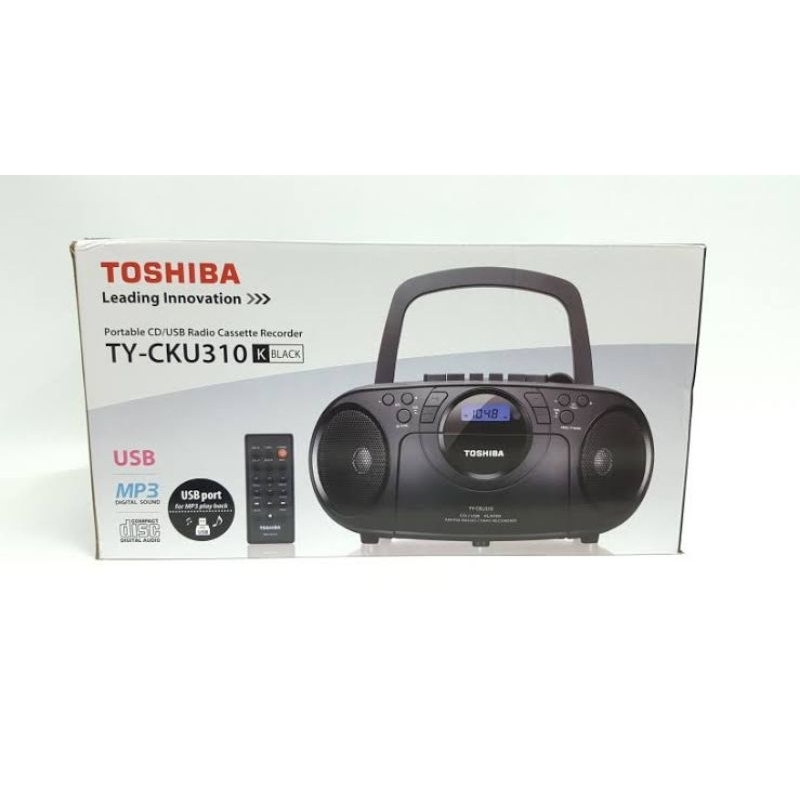 TOSHIBA PORTABLE CD USB RADIO CASSETTE RECORDER USB PORT MANTAP TY CKU 310