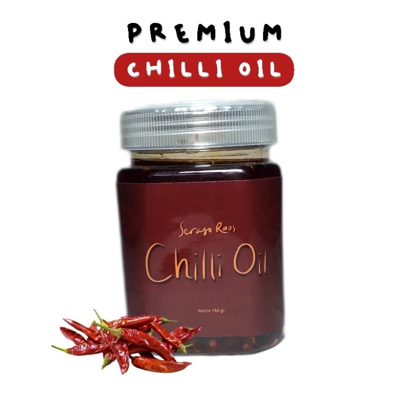 

SERASA RAOS : PREMIUM CHILLI OIL 150 GR | SAMBAL MINYAK CABE CABAI PEDAS HALAL PANGSIT DIMSUM MIE