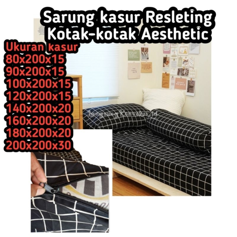 SPREI RESLETING / SARUNG KASUR RESLETING BAHAN COTTON DISPERSE TEBAL DAN HALUS