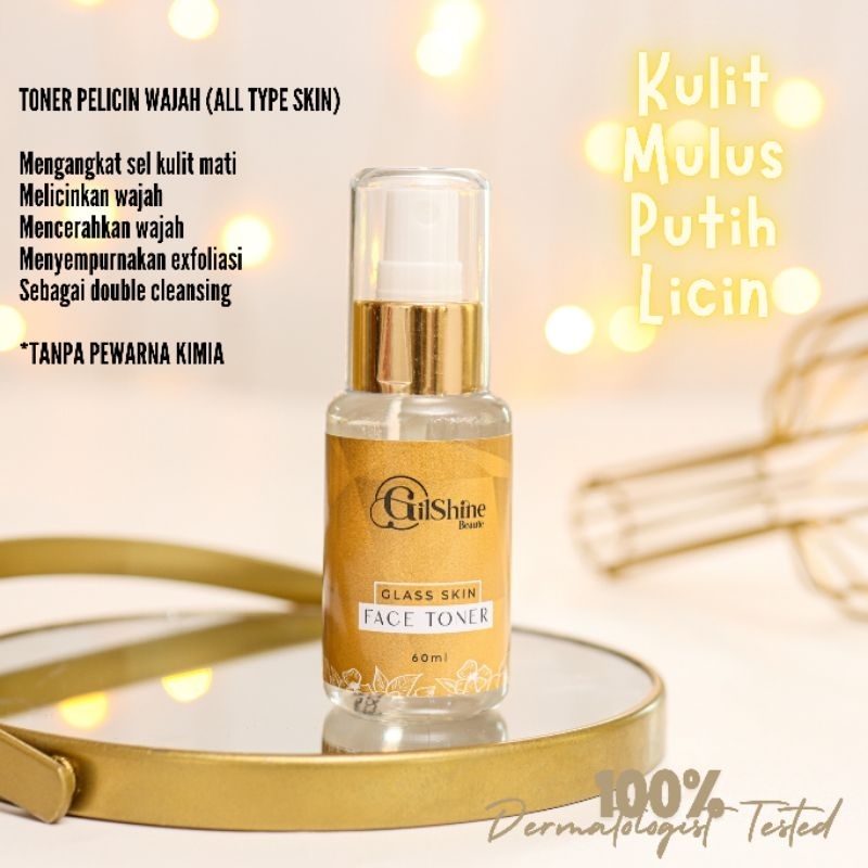 BPOM//TONER PELICIN WAJAH[PELURUH DAKI/EXFO]//GILSHINE BEAUTE (60ML)