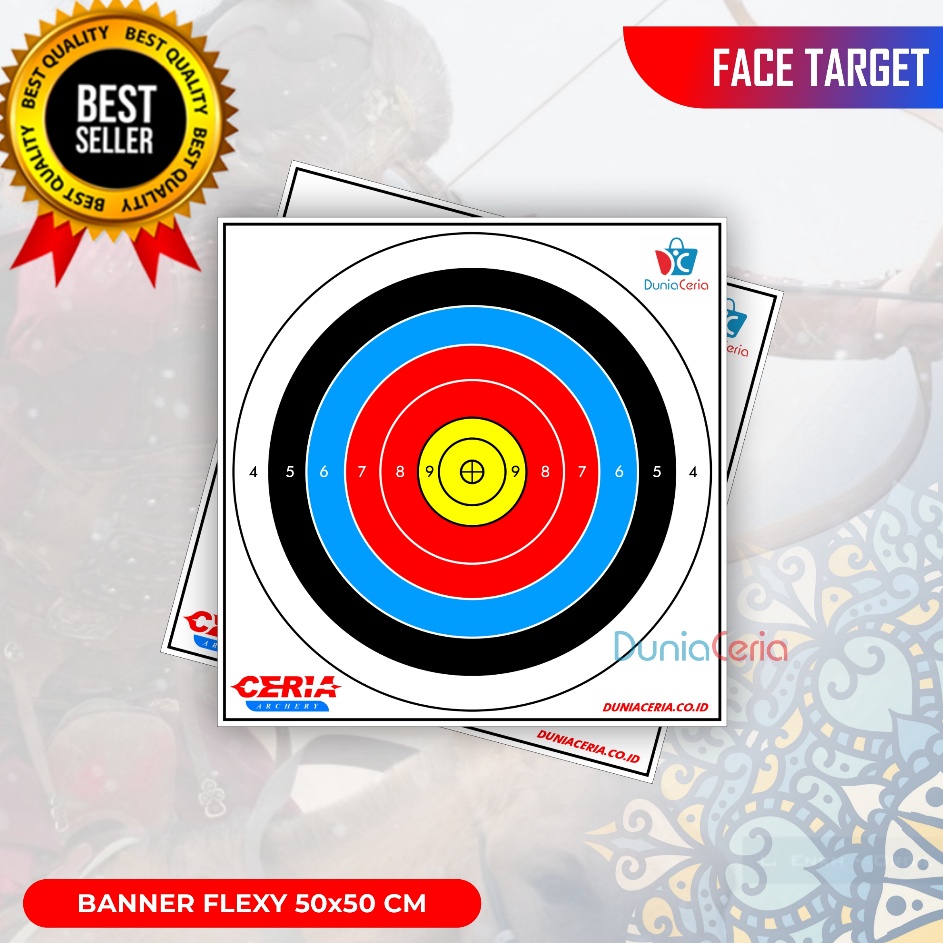 Harga Meriah  Target Face Target Panahan 5 x 5 cm Bahan Banner