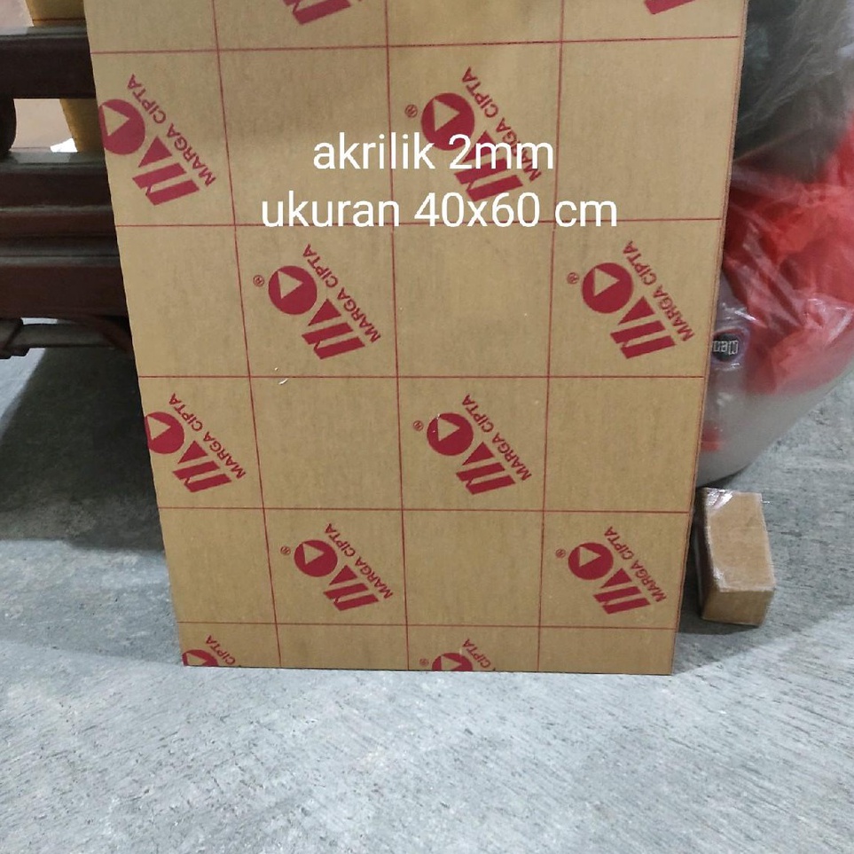 

KODE M62W akrilik tebal 2mm ukuran 4x6 cm