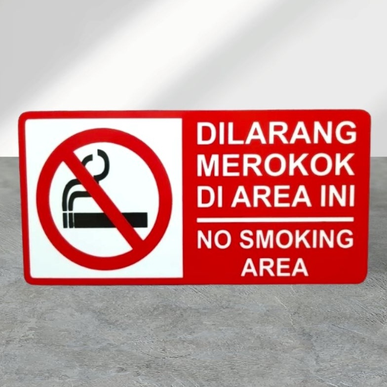 

KODE S23C Acrylic sign label DILARANG MEROKOK DI AREA INI 315cm