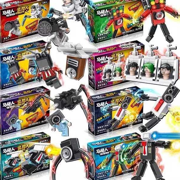 Good Mainan anak skibidi toilet model lego