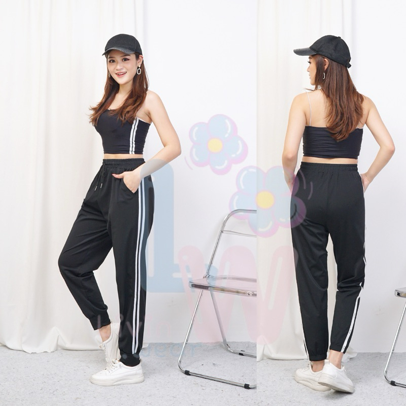 501 - Celana Jogger Sport Bahan Parasut / Celana Jogger Stylish / Celana Jogger Olahraga Wanita / Li