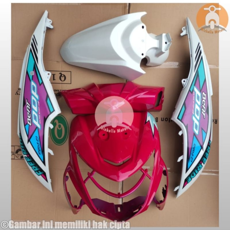 ECERAN BODY HALUS BEAT POP PUTIH-HITAM-MERAH/body beat pop/full halus body beat pop