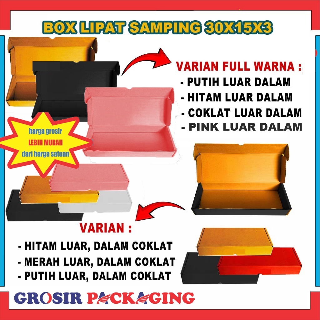 

(Paket 100PCS) Box 30x15x3 Cm LS (Half Pizza) Kardus/ Karton/ Polos/ Pizza/ Box Hampers