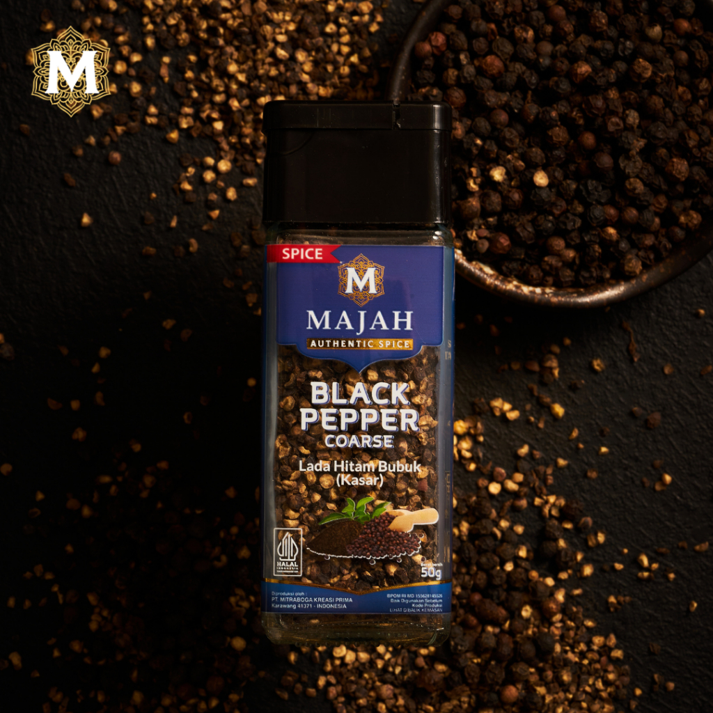 

MAJAH - Black Pepper Coarse / Lada Hitam Bubuk (Kasar) 50g