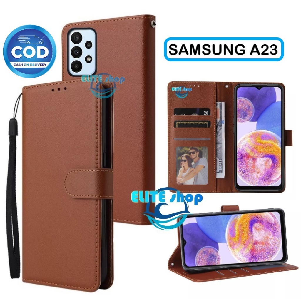 Flip Case SAMSUNG A23 Case Wallet Kulit Casing Dompet Case Wallet Leather Flip Case SAMSUNG A23 Casi