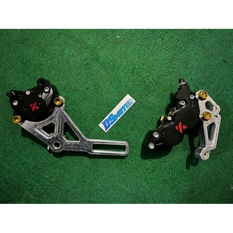 kaliper ktc kytaco set breket braket dudukan PNP untuk supra125 karisma blade KPH depan 300mm belaka