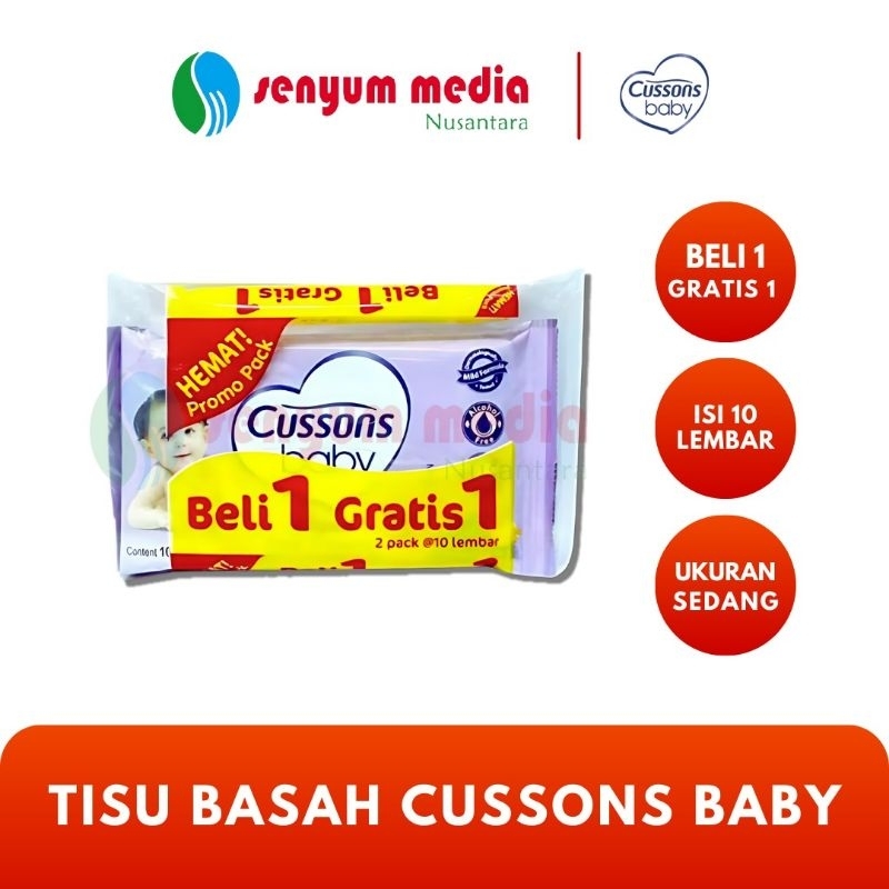 TISU BASAH CUSSONS BABY 10 LEMBAR