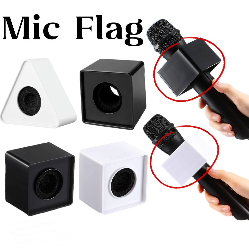 Mic Holder/Abs Plastik Microphone Holder With Logo/Cocok Untuk Wawancara Wartawan Mic Flag