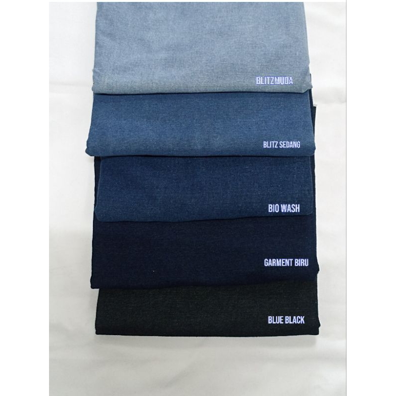 KAIN DENIM WASH NON STRETCH TEBAL BAHAN DENIM WASH TIDAK MELAR