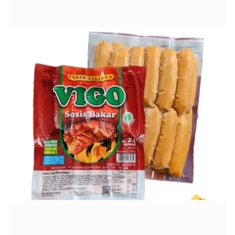 

VIGO Sosis Bakar Isi 12 pcs / Sosis Sapi Bakar / Sosis Sapi Bakar Frozen