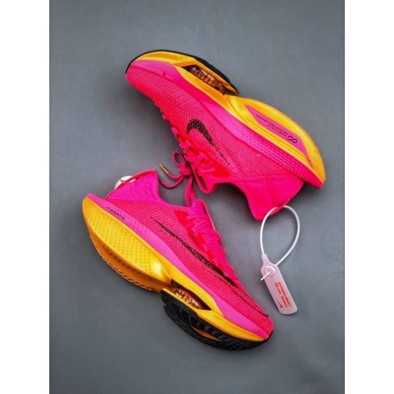Sepatu Lari AlphaFly Next 2 Pink Yellow Premiun Quality