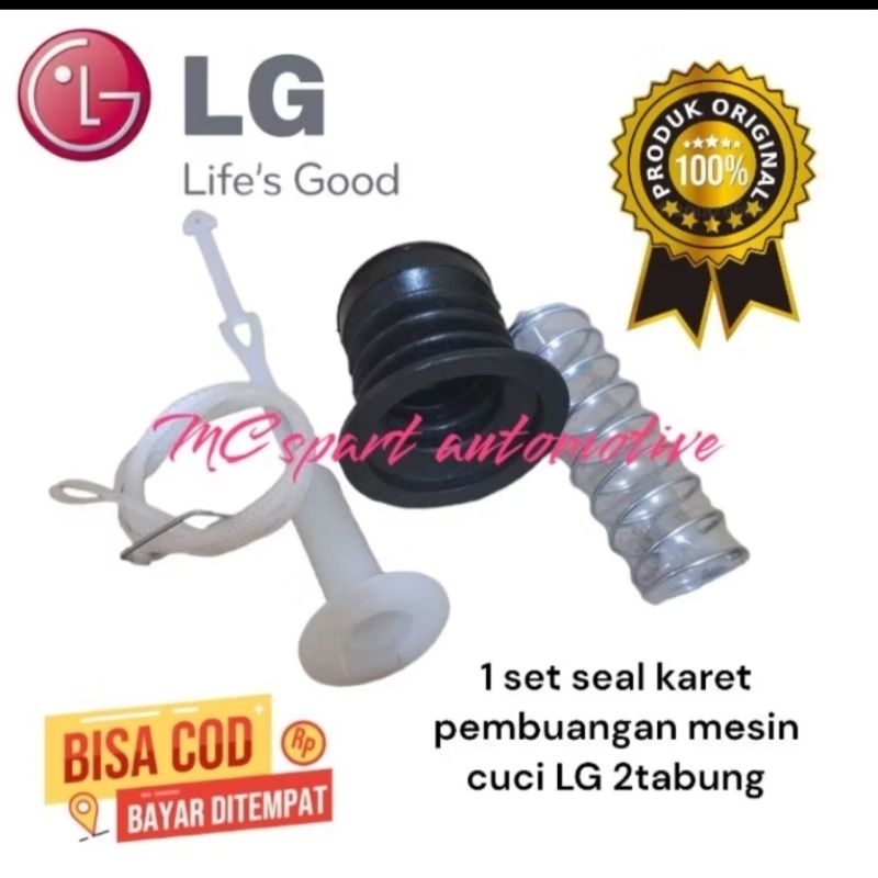 LG WP-P905R Set Seal Karet +tali pembuangan Mesin cuci LG  2 tabung