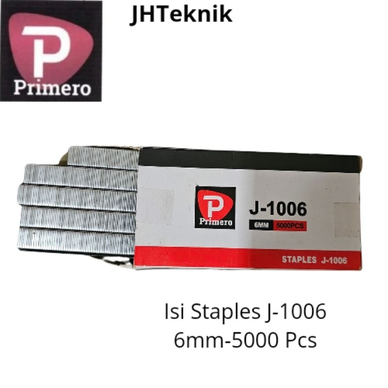 

JHTeknik Isi Staples J-1006 (5000pcs) PRIMERO/Paku Tembak Staples J-1006 Primero/Isi Refill Staples J-1006 Primero