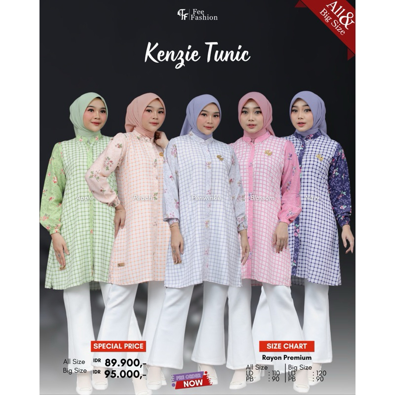 kenzie tunik,tunik motif,tunik fee fashion