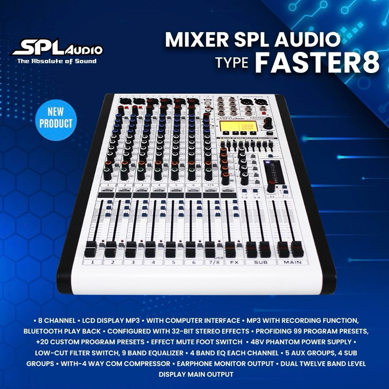 Mixer 8 Channel SPL Audio Faster 8