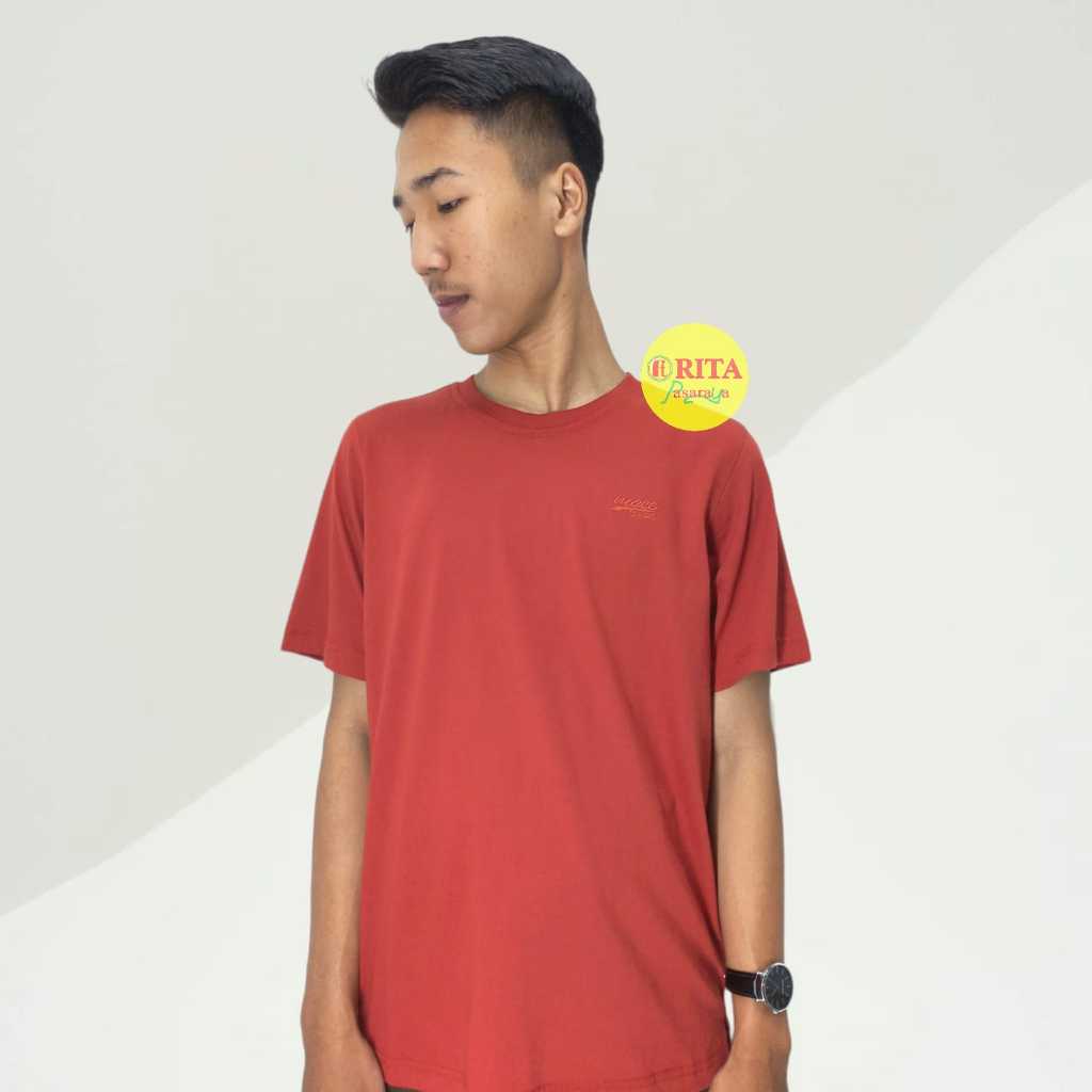 M.GEE Kaos Polos Orange Pria