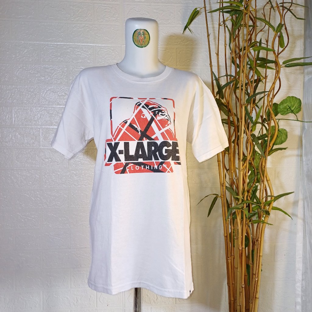 KAOS XLARGE CLOTHING, ORIGINAL SIZE S-M (SECOND BRANDED) PUTIH, TS0376
