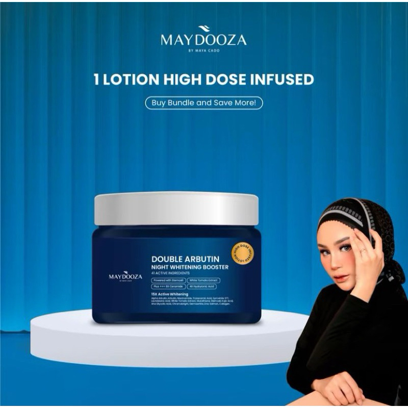 LOTION NIGHT DOSTING BPOM / DOUBLE ARBUTIN NIGHT WHITENING BOOSTER MAYDOOZA/ LOTION DOSTING MAYDOOZA