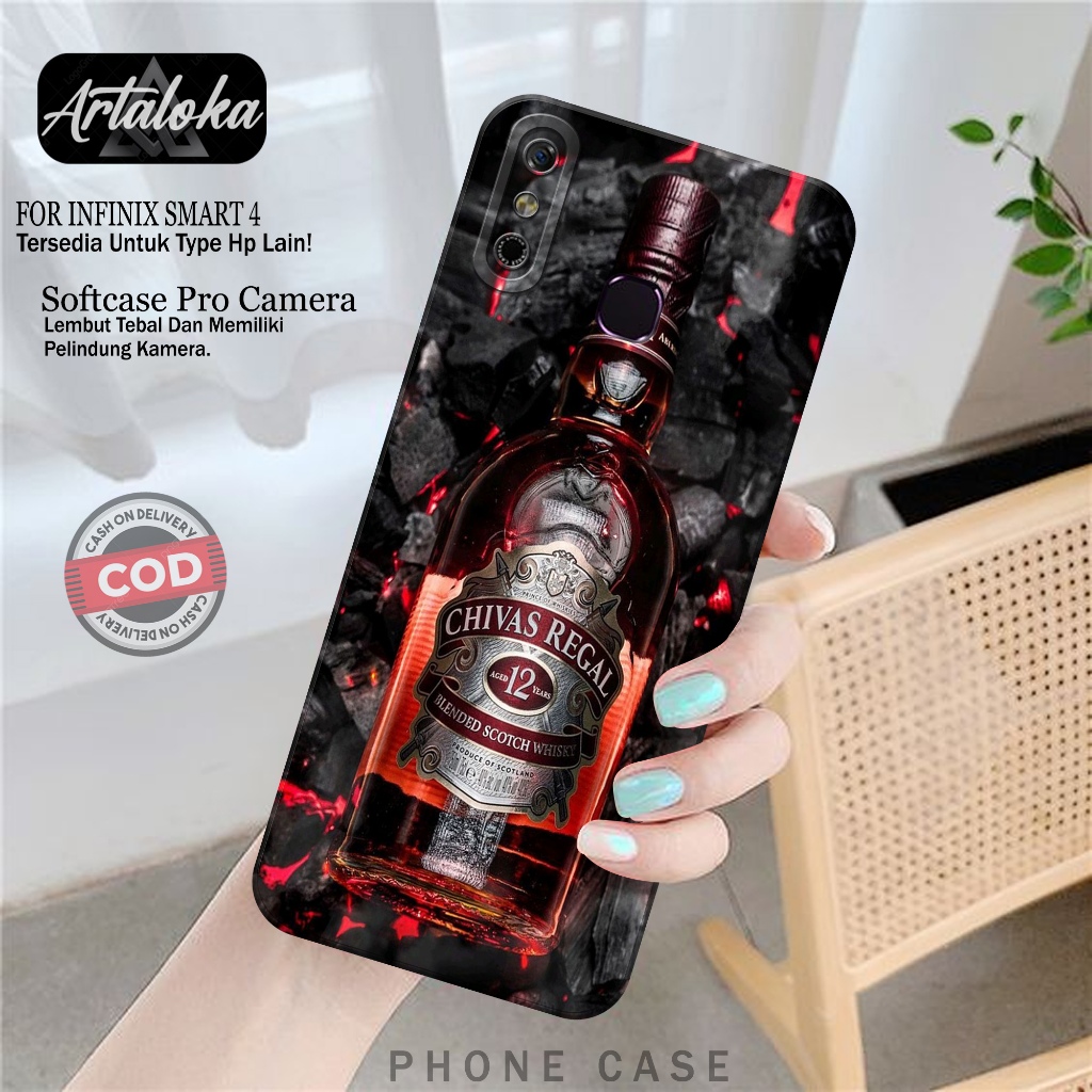 Case Hp Infinix Smart 4 Fashion Case Minuman Softcase Infinix Smart 4 Silikon TPU Pro Camera Casing 