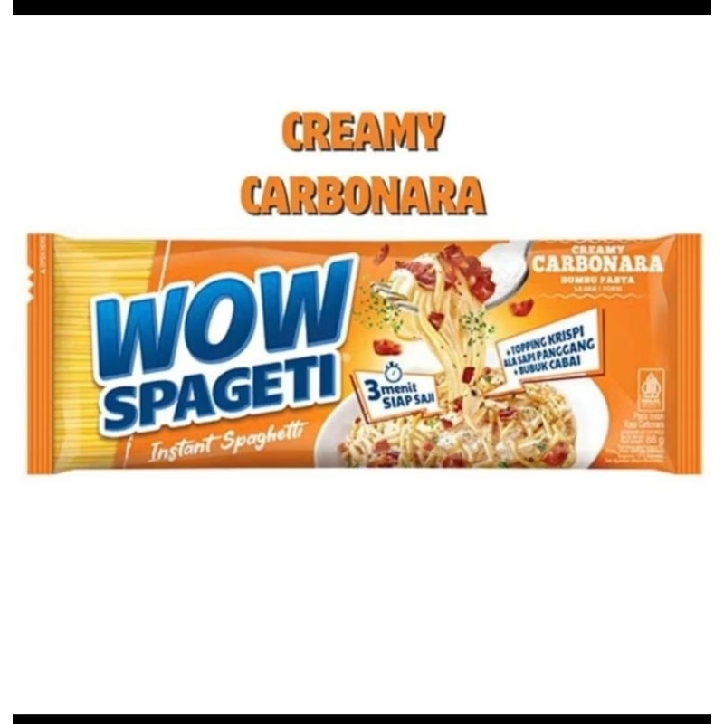 

Wow Spaghetti Creamy Carbonara Kemasan 84gram