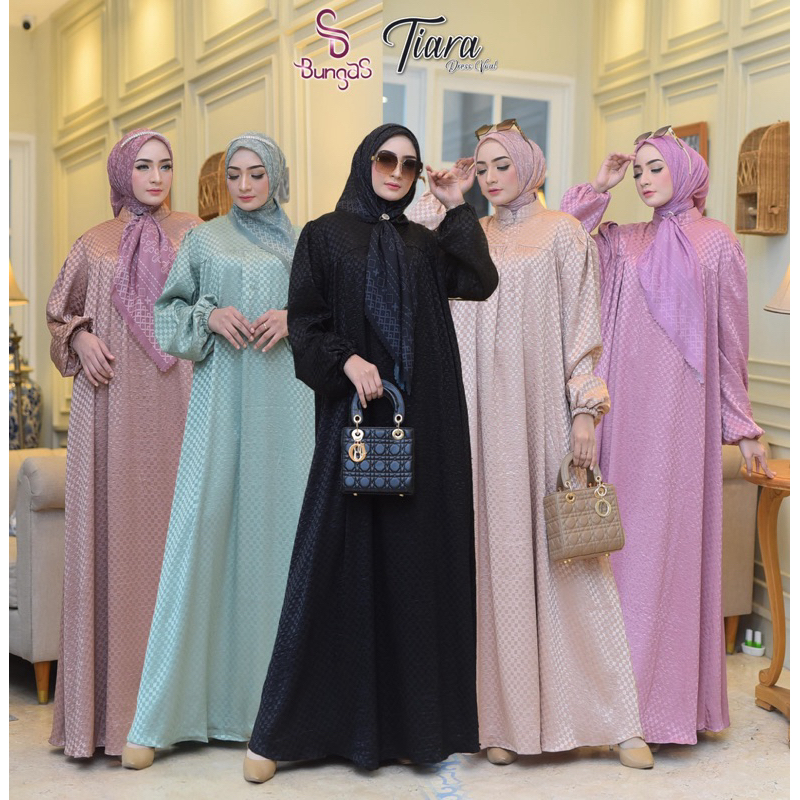 TIARA SET VOAL,TIARA SET VOAL BUNGAS,GAMIS SILK PREMIUM,DRESS SET VOAL,DRESS VOAL KEKINIAN