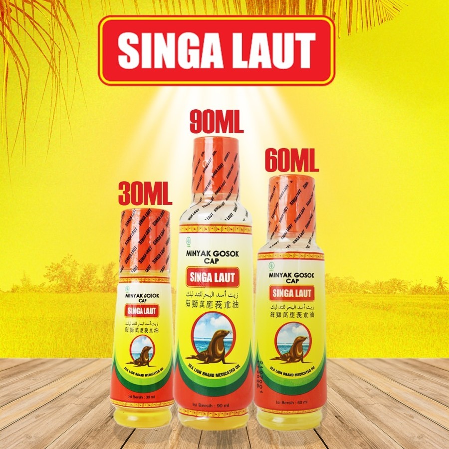 Minyak Gosok Cap Singa Laut Khas Makassar