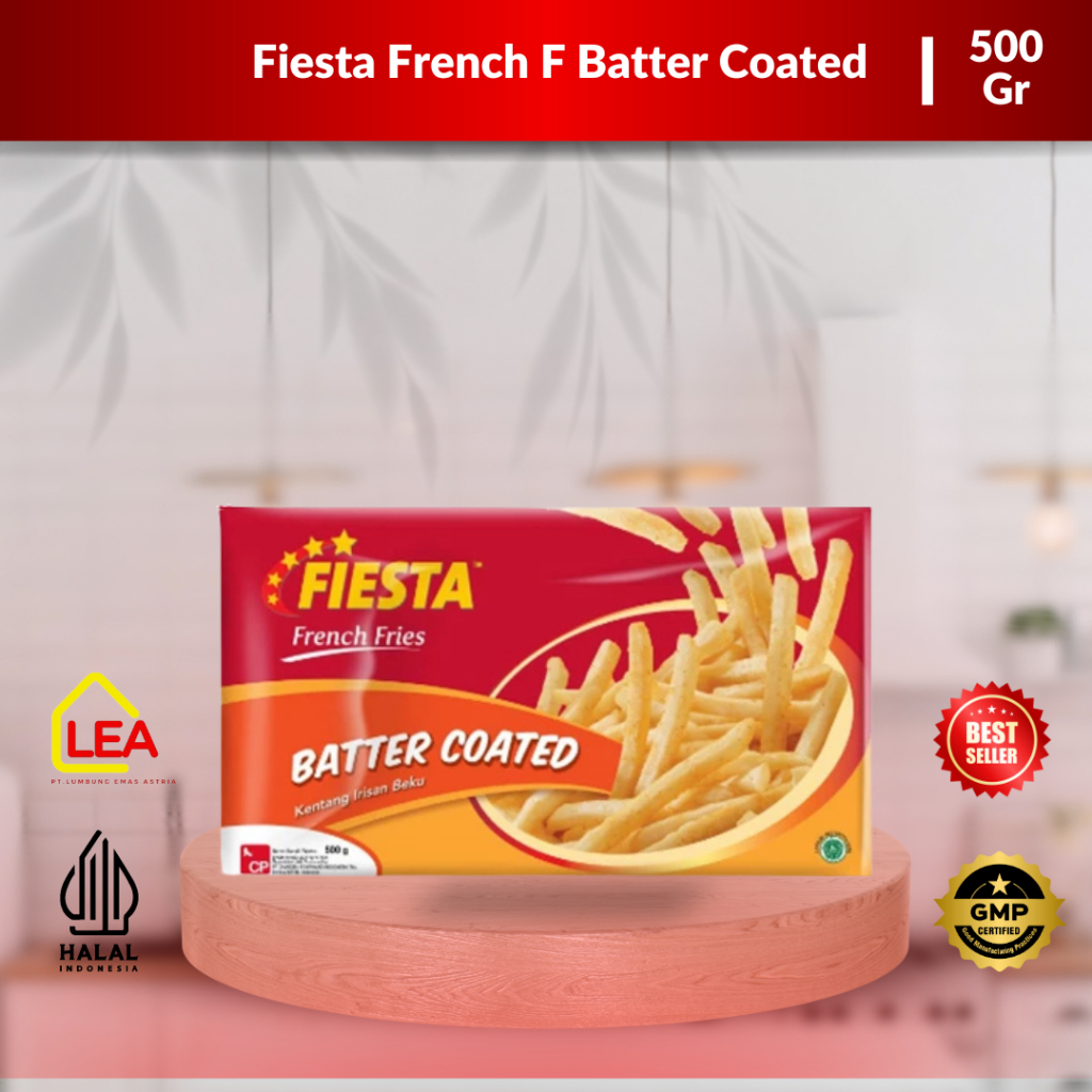 

Fiesta French F Batter Coated 500gr / Kentang Goreng Rasa Keju