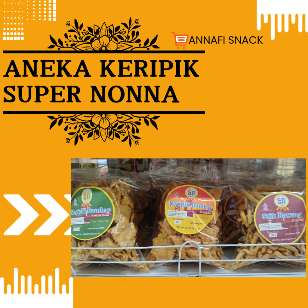 

KERIPIK SUPER NONNA STIK BAWANG // AKAR KELAPA //BOMBAY