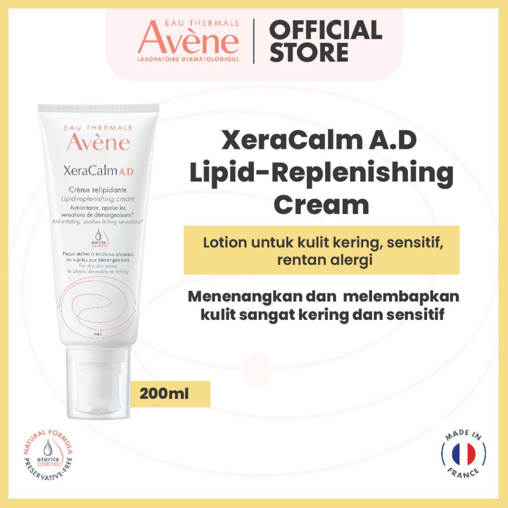 Avene Xeracalm A.D. Lipid-Replenishing Cream 200 ml - Krim Untuk kulit Gatal-gatal